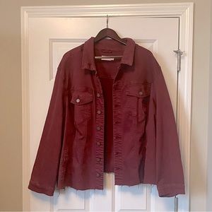 NWOT Burgundy/Maroon jacket. Size 4x